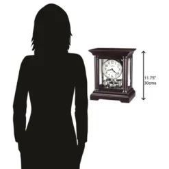 Howard Miller 635198 Howard Miller Cassidy Mantel Clock 635198 Black Coffee