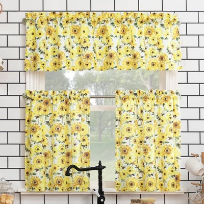 54"x14" Sunflower Print Window Valance Yellow - No. 918 - Image 3