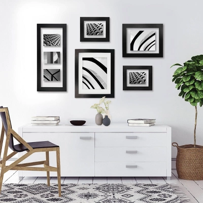 11" X 14" Matted To 8" X 10" Wide Gallery Frame Black - Room Essentials™ - Image 4