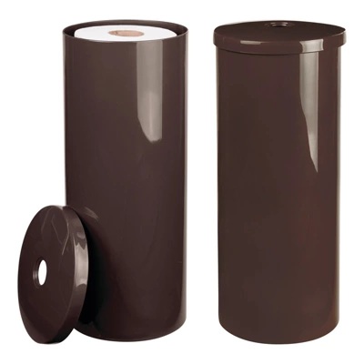 MDesign Toilet Tissue Roll Holder Canister Stand, Stores 3 Rolls, 2 Pack - Image 11