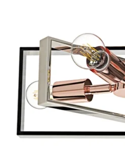 Nextop 15 Inch 4-Light Rose Gold Semi Flush Mount Ceiling Light