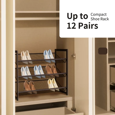 Costway 2-Tier3-Tier4-Tier Shoe Rack Adjustable To Flat Or Slant Shoe Organizer Holder Stand - Image 5