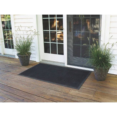 HomeTrax Rubber Brush Doormat - Black (32"x39")