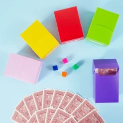 Okuna Outpost 12 Pack TCG For Trading Card Games, Multicolored Deck Boxes With 24 Dividers