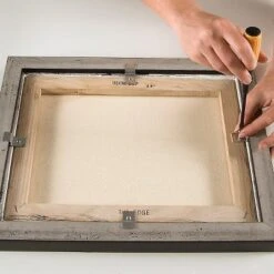 Creative Mark Illusions Floater Frame For 3/4" Depth Stretched Canvas Paintings & Artwork - [Black With Silver Edge]