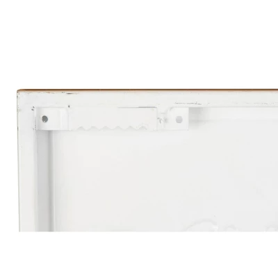 14.75" X 36.75" Metal Wall Décor White -Storied Home - Image 2