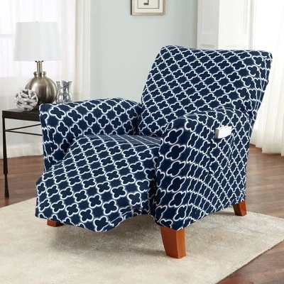 Great Bay Home Stretch Printed Washable Recliner Slipcover - Image 8