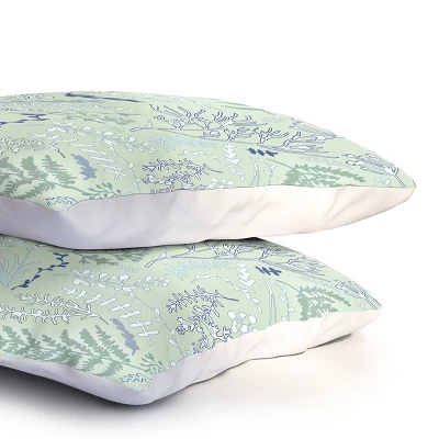 Deny Designs Monika Strigel Herbs And Ferns Pastel Duvet Cover Set Green - Image 4