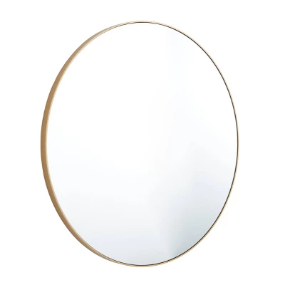 Contemporary Wood Round Wall Mirror - Olivia & May - Image 5