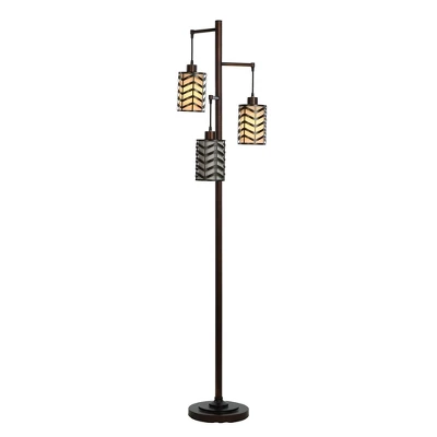 Wave Design Rubbed Bronze Finish Tree Floor Lamp - StyleCraft - Image 2