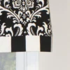 Ozbourne Style Banded 3" Rod Pocket Valance 50" X 16" Black By RLF Home