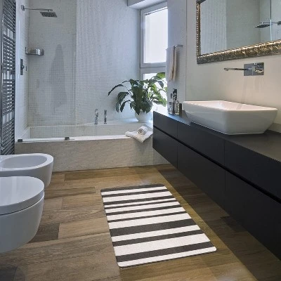 World Rug Gallery Contemporary Striped Anti-Fatigue Standing Mat - Image 7