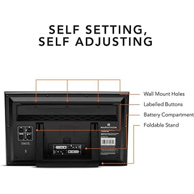 Marathon Atomic Full Calendar Large Digits Digital Clock Indoor And Outdoor Temperature - Image 5