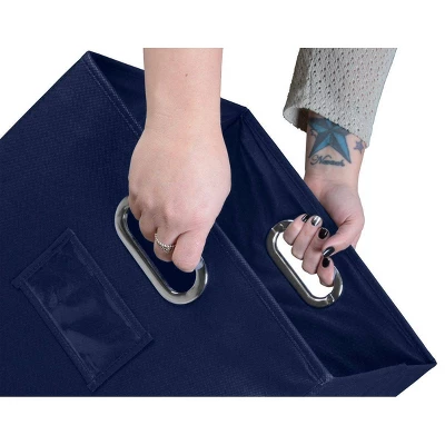 Niche Cubo 6pk Foldable Fabric Storage Bin With Label Holder Blue - Image 7