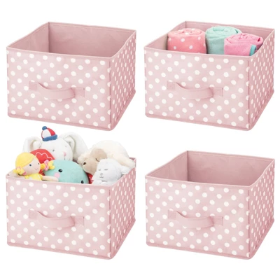 MDesign Kids Fabric Closet Storage Organizer Cube Bin, 4 Pack - Image 9