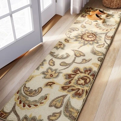 2'x7' Runner Floral Paisley Rug Beige - Threshold™ - Image 2