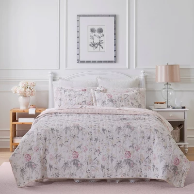 Pink Breezy Floral Quilt Set - Laura Ashley - Image 7