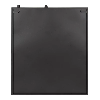 24" X 7.25" X 28" Samuels Decorative Wood And Metal Wall Cabinet Charcoal/Rustic Brown - Kate & Laurel All Things Decor - Image 3