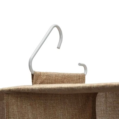 Household Essentials 4 Pocket Wide Organizer With Hangbar Latte - Image 3