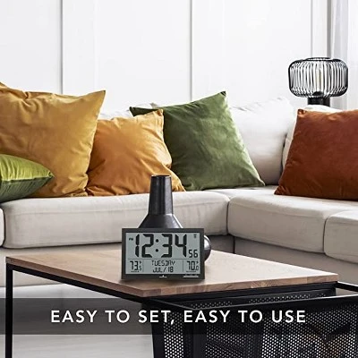 Marathon Atomic Full Calendar Large Digits Digital Clock Indoor And Outdoor Temperature - Image 4