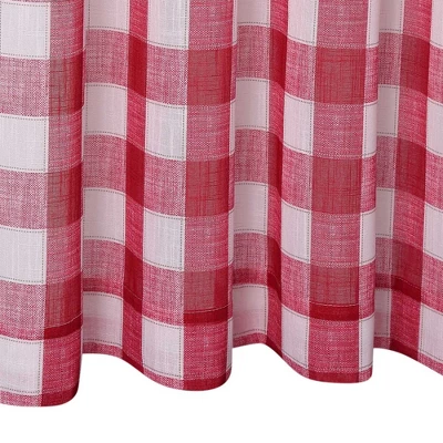Trinity Tier Curtains Farmhouse Plaid Check Light Filtering Sheer For Kitchen Window, Set Of 2 - Image 3