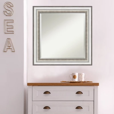 25" X 25" Salon Framed Wall Mirror Silver - Amanti Art - Image 3