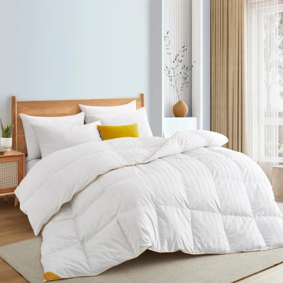 Puredown White Goose Down Comforter Duvet Insert With 500 Thread Count Cotton Fabric - Image 7