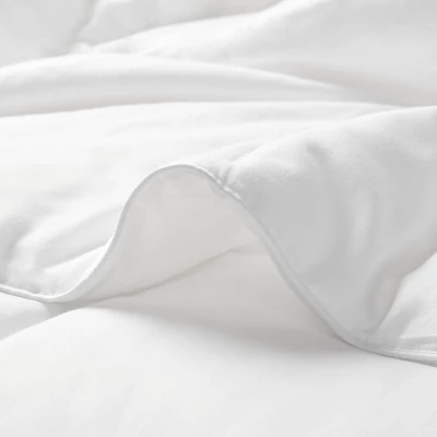 Cotton Sateen Down Alternative Comforter Level 1 Warm 3M Thinsulate Year Round Warmth (Twin) White - Image 8