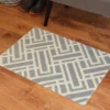 2'x3' ColorStar Deco Grid Door Mat Silver - Bungalow Flooring