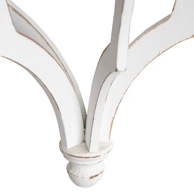 13" X 12" (Set Of 2) Corbett Rustic Wood Decorative Wall Shelf Set Brown/White - Kate & Laurel All Things Decor - Image 3