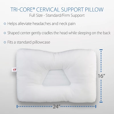 Core Products Tri-Core Cervical Support Pillow Full Size Firm & Travel Core Combo - Image 6