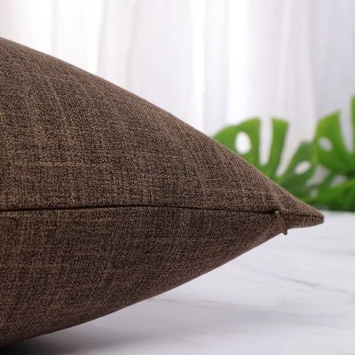 PiccoCasa Linen Blank Cotton Lined Cushion Decors Square Throw Pillowcases 2Pcs - Image 7