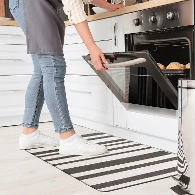 World Rug Gallery Contemporary Striped Anti-Fatigue Standing Mat - Image 10