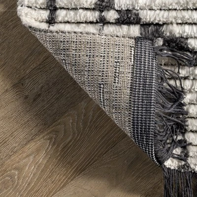 NuLOOM Alyson Modern Abstract Soft Shag Fringe Area Rug - Image 3