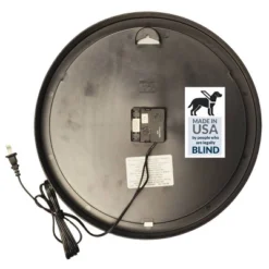 14.5" Corded Electric Contemporary Body Wall Clock Black - The Chicago Lighthouse