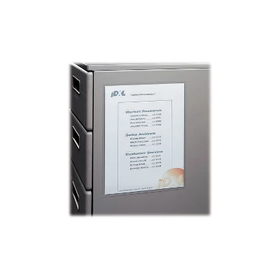 C-Line Magnetic Cubicle Keepers Display Holders 9 13/64 X 11 11/16 Clear 2/Pack 37911 - Image 2