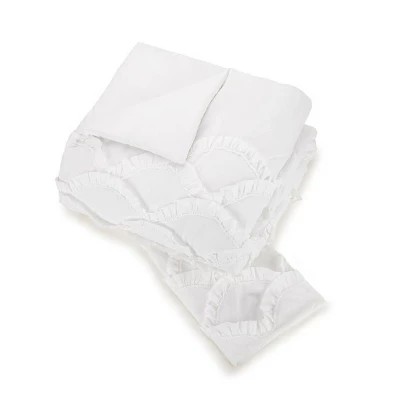 Full/Queen 4pc Ruffled Scallop Comforter Set White - Jessica Simpson - Image 3