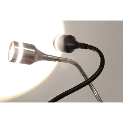 LED Prospect Floor Lamp Brushed Steel (Includes LED Light Bulb) - Adesso - Image 3