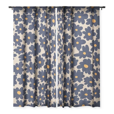 Miho Mini Floral Garden Single Panel Sheer Window Curtain - Deny Designs - Image 2