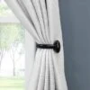 Set Of 4 (5"x6.5") Steel Curtain Holdbacks - Lumi Home Furnishings