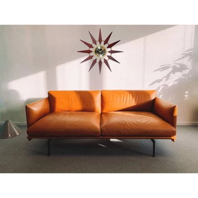 30" Metal Orion Wall Clock Walnut Brown - Infinity Instruments - Image 4