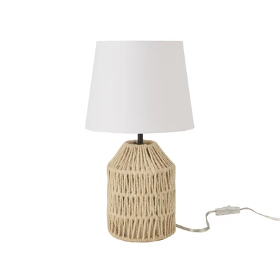 Beige 17" Braided Jute Tan Coastal Table Lamp - Nourison - Image 3