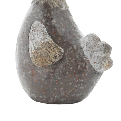 13" X 8" Magnesium Oxide Country Polystone Chicken Garden Sculpture Gray - Olivia & May - Image 3