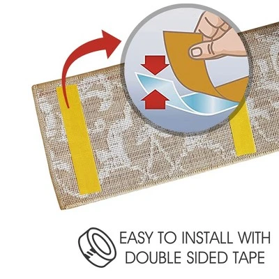 Sussexhome Floral Collection Anti-Slip Carpet Stair Treads, 9" X 28" - Image 6