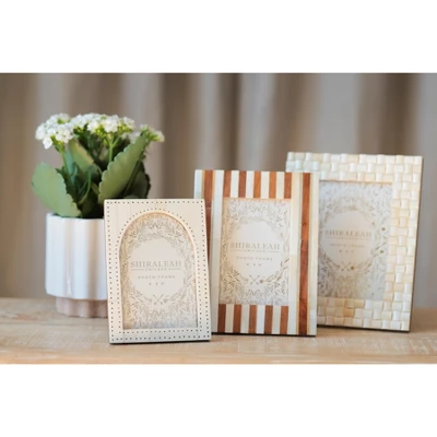 Shiraleah Ivory Ariston Woven 5x7 Picture Frame - Image 3