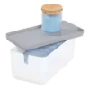 Cade Lidded Storage Bin White/Gray - IDESIGN
