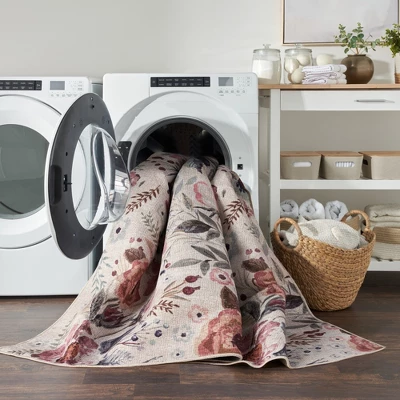 Nourison Washables Floral Indoor Non-Skid Area Rug - Image 6