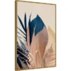 22" X 33" Pastel Jungle Plants 3 By Ian Winstanley Framed Canvas Wall Art Gold - Amanti Art