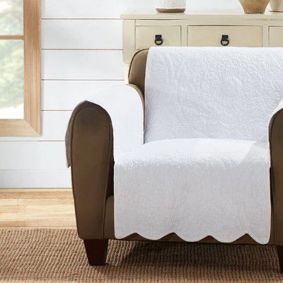 Floral Chair Furniture Protector White - Sure Fit - Image 2