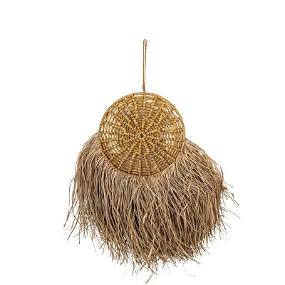 Round Hanging Accent Brown Seagrass, Rope & Jute By Foreside Home & Garden - Image 4